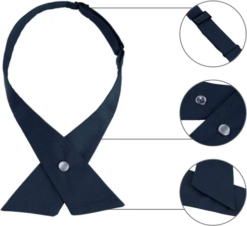 Vista 5 de uxcell Corbata de cuello con botón a presión ajustable para hombre