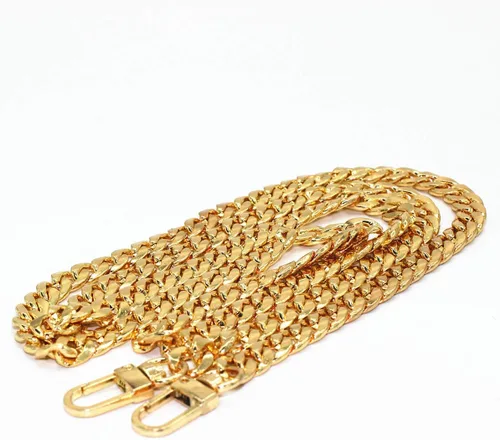 Vista 5 de Correa de cadena cruzada de bronce de 47 pulgadas para bolso, bolso