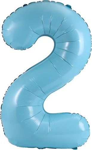 Vista 12 de YPSelected Globo de aluminio grande de 32 pulgadas con número de helio, cumpleaños, boda, fiesta, 0-9 (azul bebé, 0)