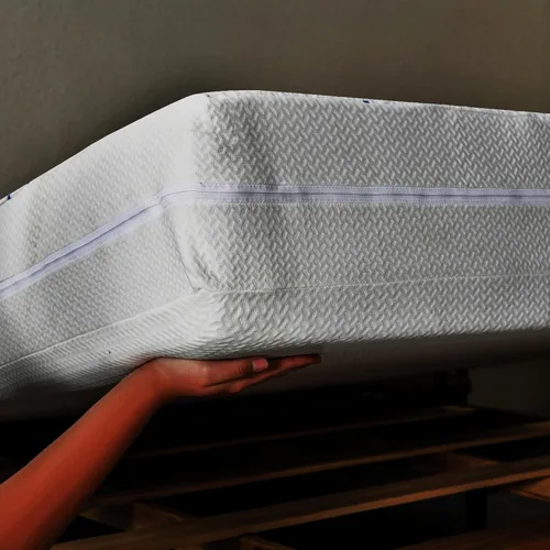 Vista 7 de Funda de colchón con cremallera, protector de colchón, transpirable, impermeable, alternativa a la piel, sábana de bolsillo profundo de punto