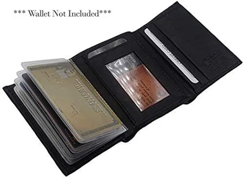 Vista 5 de Juego de 2 insertos transparentes de alta calidad para cartera de AG Wallets, Trifold, Billetera triple