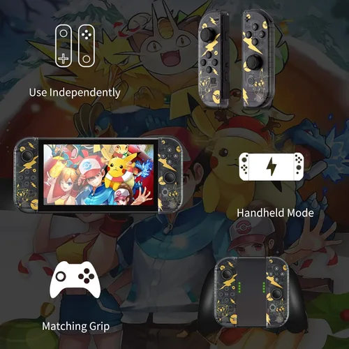 Vista 5 de Joycons Controllers Replacement for Nintendo Switch, LR Switch Controllers for Nintendo SwitchLiteOLED with Dual VibrationWake-upScreenshot