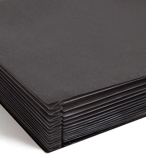 Vista 5 de Smead Poly Hanging Expanding File, 12 Dividers, Letter Size, Black (65125) (Pack of 12)