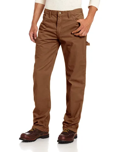 Vista 41 de Dickies Jeans de carpintero para hombre, ajuste relajado, pierna recta, Negro, 30 x 30