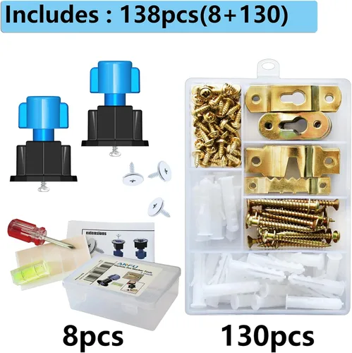 Vista 8 de Kit para colgar cuadros con marcador de ojo de cerradura - Herramienta de fijación de marcos de fotos y tornillos para colgar cuadros, tornillos