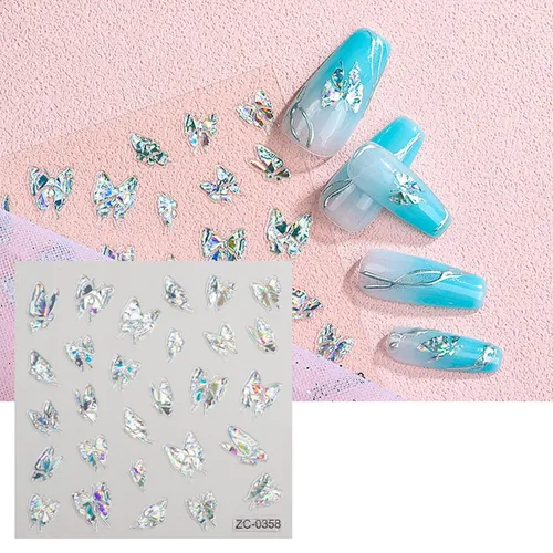Vista 6 de 6 hojas de calcomanías de arte de uñas en relieve dorado 5D, marco geométrico irregular, diseño de calcomanías huecas para uñas, autoadhesivas