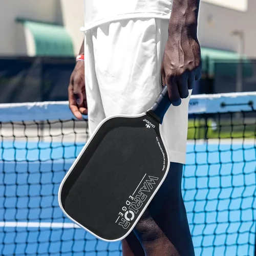 Vista 7 de Diadem Warrior Edge - Paletas de pickleball Cara de carbono grabado para máximo giro, protector aerodinámico de 16mm, agarre Comfort Max, núcleo