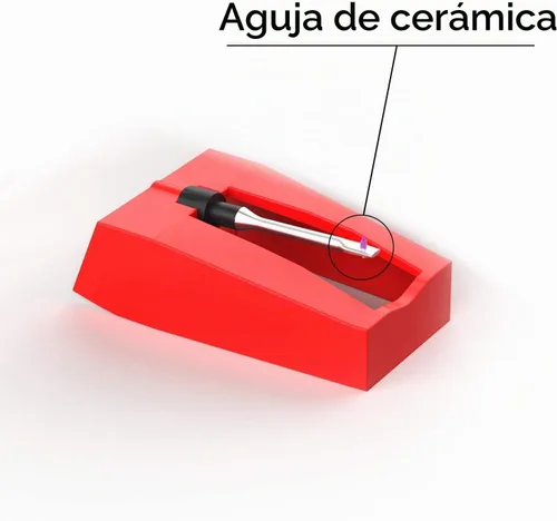 Vista 4 de Paquete de 6 agujas para tocadiscos, aguja de repuesto de diamante