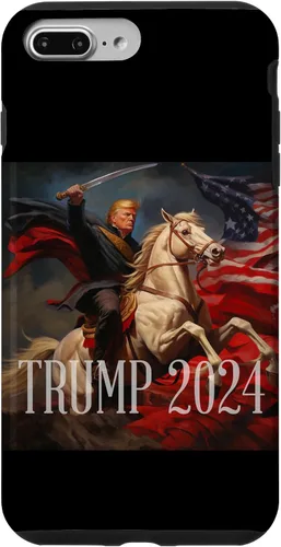 Vista 12 de iPhone 16 Donald Trump - 2024 - American Flag - Horse - Funda de espada
