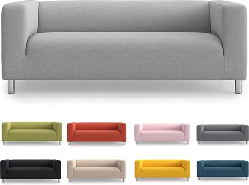 Vista 10 de TLYESD Funda de sofá Klippan de repuesto para funda de sofá IKEA Klippan, funda de sofá Klippan, solo funda (Gris Oscuro)