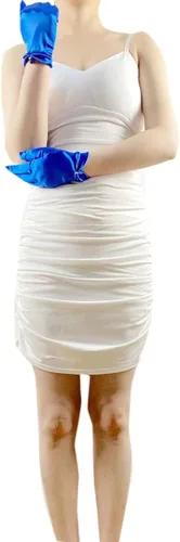 Vista 13 de Vestido de novia de satén para mujer, fiesta de ópera, guantes de los años 20, guantes hasta la muñeca