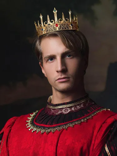 Vista 2 de SWEETV Corona dorada de rey para hombres, coronas de cristal de príncipe, tiaras medievales reales, accesorios de disfraz para baile de graduación