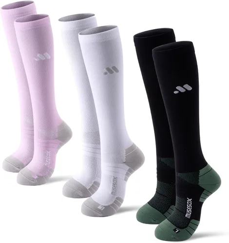 Vista 13 de Calcetines de compresión para mujeres y hombres, soporte de 15-20 A01-negro/gris/verde