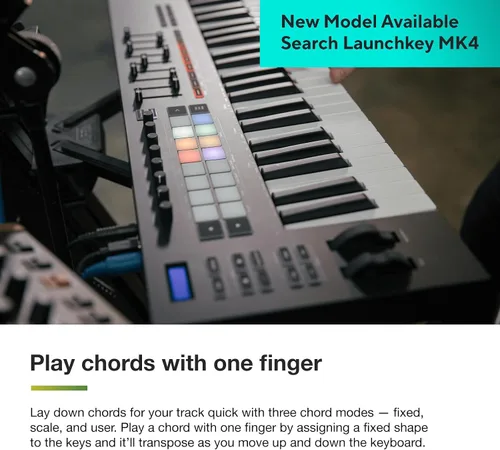 Vista 5 de Novation Launchkey 25 [MK3] teclado controlador MIDI - Integración perfecta con Ableton Live. Modo de acordes, Modo de escala y Arpegiador — Todo