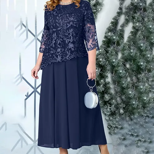 Vista 2 de Vestido de fiesta de graduación de lentejuelas para dama de honor invitada de boda floral otoño noche graduación abertura para mujer mini vestido