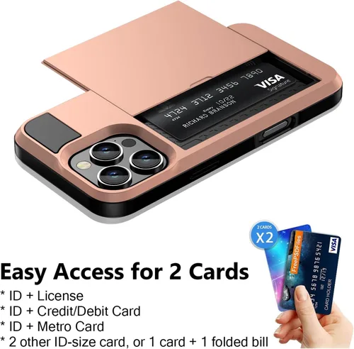 Vista 4 de Vofolen Funda para iPhone 16 Pro con tarjetero y cartera