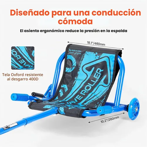 Vista 4 de VEVOR Scooter Ride on Scooter de 132 libras Swing de lado a lado para una