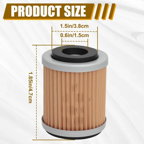 Vista 3 de KN142 - Filtro de aceite compatible con Yamaha YFM350 YFP350 YFM350X Warrior YFM350FW YFM400 Big Bear Wolverine YZ426F YZ250 YZ400F Reemplazar HF142