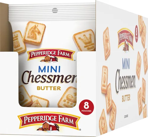 Vista 11 de Pepperidge Farm Chessmen - Galletas de mantequilla, paquete de aperitivos de 0.9 onzas, 10