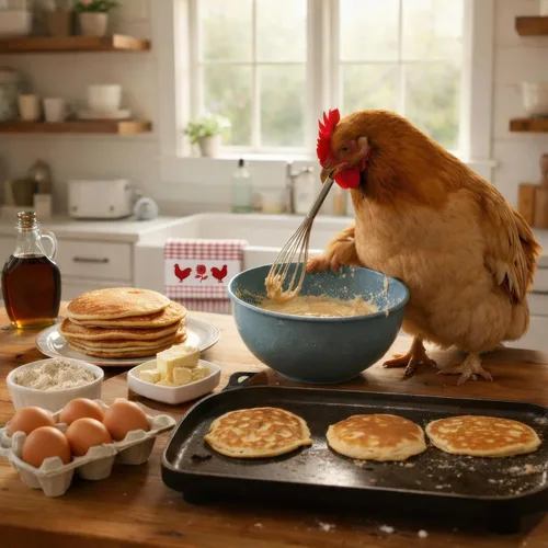 Vista 13 de Backyard Chickens - Juego de 4 toallas de cocina de rizo de algodón a cuadros (surtido)