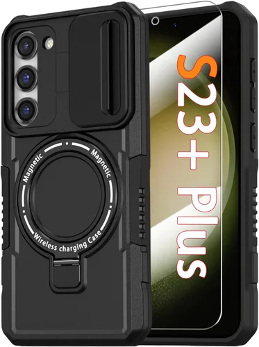 Vista 23 de Funda magnética para Samsung Galaxy Note 20 Ultra con soporte de anillo [con protector de pantalla] [Compatible con carga inalámbrica MagSafe] Funda