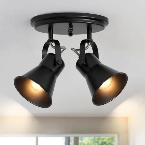 Vista 11 de Luz de Riel Moderna Iluminación de Punto de Techo Interior, Luz de Acento Ajustable de Montaje en Pared, para Dormitorio Sala de Estar Pasillo