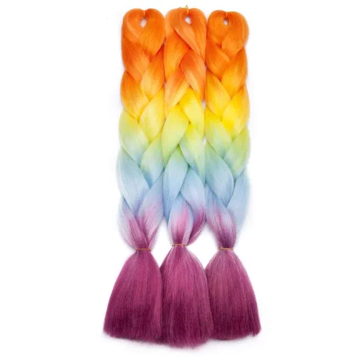 Vista 3 de Trenzas africanas Jumbo de cabello sintético africano trenzado africano, de fibra de alta temperatura, 24 pulgadas, trenzas torcidas Senegal, 3.53