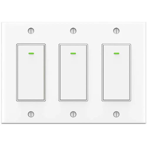 Vista 9 de Interruptor inteligente WiFi de pared, interruptor de luz de pared, compatible con Alexa y Google Home
