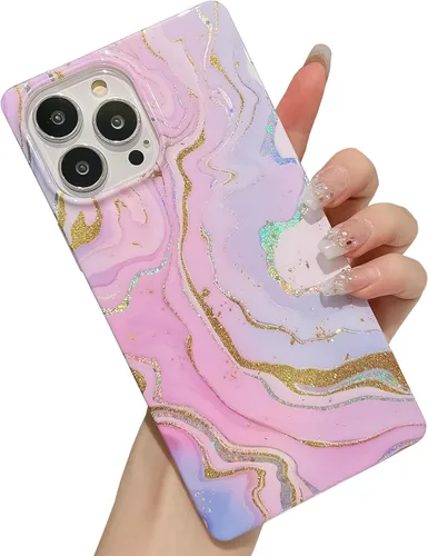 Vista 19 de Elegante funda con patrón de perlas compatible con iPhone, de borde rectangular, delgada, suave, de silicona de poliuretano termoplástico (TPU)
