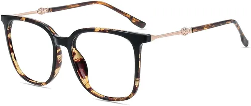 Vista 8 de Firmoo Gafas de bloqueo de luz azul de gran tamaño, marco grande cuadrado nerd, lentes de pantalla de computadora