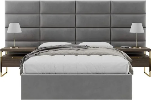 Vista 10 de Vänt - Paneles tapizados de cabecera para montar en la pared, diseño Elizabeth, 120 x 46 pulgadas, configuración de 16 paneles individuales