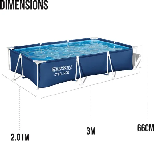 Vista 6 de Piscina de 9'10" x 6'7" x 26"/3.00m x 2.01m x 26.0 in