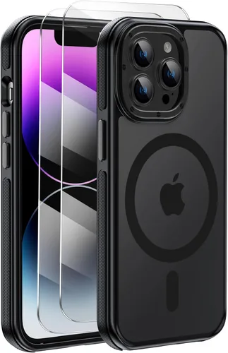 Vista 21 de Funda magnética fuerte para iPhone 13 Pro [protección de grado militar de 10 pies] compatible con MagSafe a prueba de golpes, funda delgada de 6.1