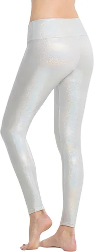 Vista 8 de Houmous Leggings brillantes para mujer con lentejuelas únicas de longitud completa
