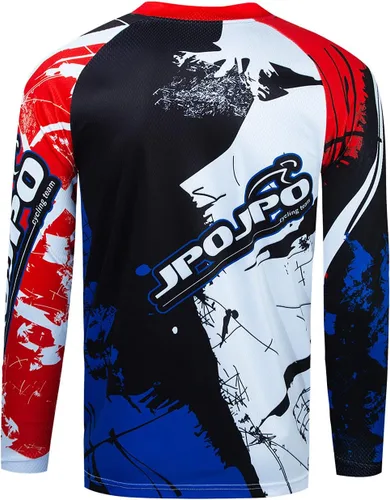 Vista 2 de Hotlion Camiseta de motocross para hombre, camiseta de motocross, camiseta de ciclismo de manga larga