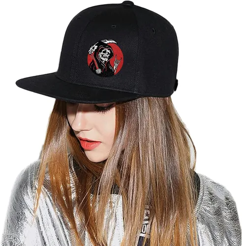 Vista 6 de Negi Snapback Hats for Men Black hat Skull Flat Bill Mens Blank Hats Trucker Cool