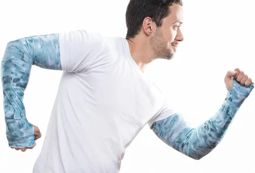 Vista 6 de Aqua Design Arm Sun Sleeves para hombres Protección UV Antebrazo Compresión Cubiertas