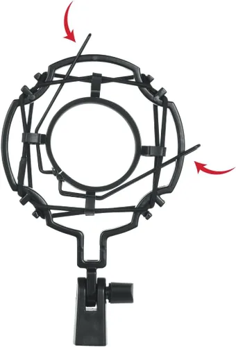 Vista 15 de Gator Frameworks Soporte de choque universal para micrófonos de condensador de lápiz de 0.591-0.984 in de diámetro, reduce la vibración para mejorar