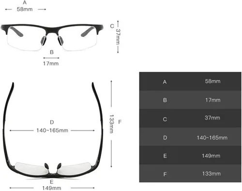 Vista 6 de Gafas de lectura bifocales fotocromáticas para hombres Aluminio magnesio deportes transición lupa presbicia gafas de sol lectores Negro