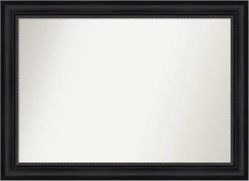 Vista 139 de Amanti Art Espejo personalizado, espejo de baño negro Astor, espejo de pared o espejo de tocador de baño sobre el fregadero (25 x 25 pulgadas)