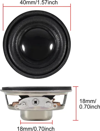 Vista 2 de 6 unids 1.5 pulgadas 1.575 in mini altavoces portátiles 4ohm 3W frecuencia completa sonido estéreo pequeño altavoz de alta fidelidad