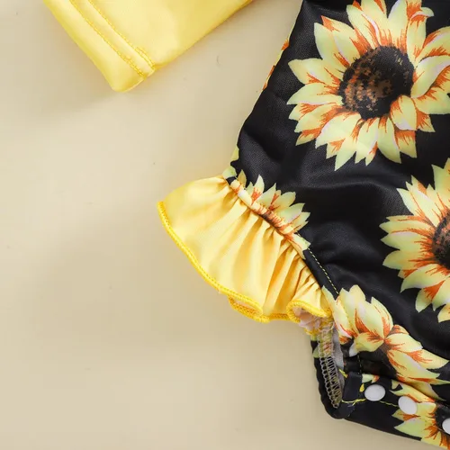 Vista 13 de Traje de baño de una pieza con cremallera de manga larga para bebé niña con gorro
