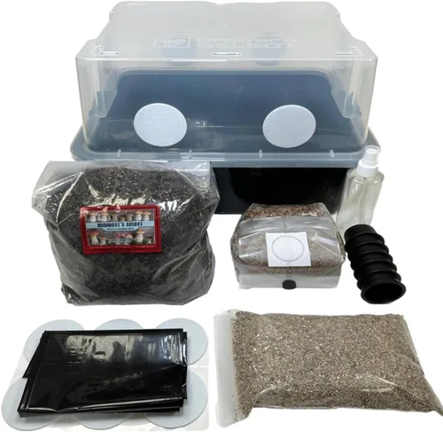 Vista 2 de Kit de Cultivo de Monotubo de Hongos Myco Labs Kit Completo de Cultivo de Hongos para Hongos Amantes del Estiércol Incluye Bolsa de Semillero