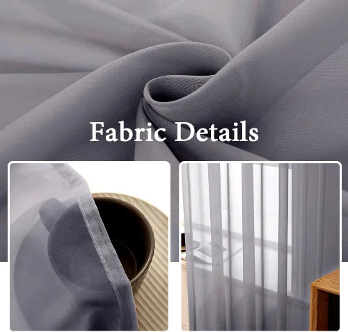Vista 19 de MIULEE Cortinas Transparentes Laterales para Puerta Francesa con Filtrado de Luz, Tratamiento de Ventana, 2 Paneles de 25 x 40 Pulgadas con Beige