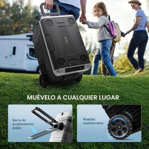 Vista 8 de EUHOMY Refrigerador de 12 voltios, enfriador eléctrico de doble zona de 35 cuartos (33 litros), congelador portátil de 12 V/24 V CC 110-240 V CA