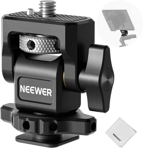 Vista 11 de NEEWER Soporte para monitor de cámara con zapata fría, tornillo antitorsión de 1/4 pulgadas para monitor de campo de 5 y 7 pulgadas, compatible