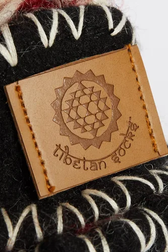 Vista 4 de Tibetan Socks Pantuflas tipo botín con forro polar de lana tejida a mano