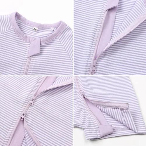 Vista 2 de BeiVSlley Paquete de 2 mamelucos de manga corta para bebé, niño, niña, unisex, de algodón