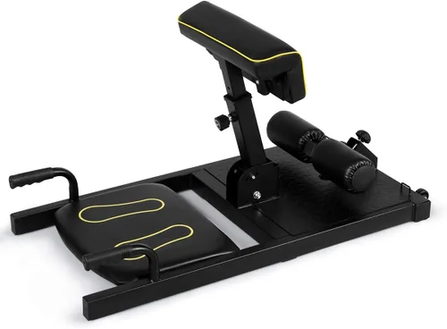 Vista 9 de Goplus Máquina de sentadillas profundas, 8 en 1 Sissy Squat Fitness Equipo funcional de entrenamiento de entrenamiento para sentarse y empujar hacia