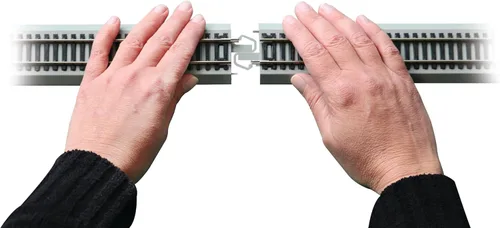 Vista 5 de Bachmann Trenes - PISTA A PRESENTACIÓN E-Z RADIUS CURVA 18" - A GRANEL (50 pcs) - Riel Níquel Plata con Roadbed Gris - Escala HO